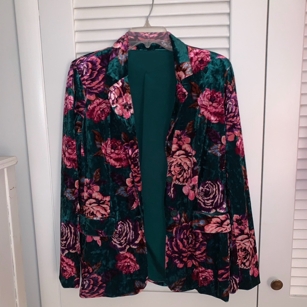 Floral Velvet Women's Jacket